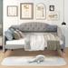 Alcott Hill® Casciola Platform Bed Wood & /Upholstered/Linen in Brown/Gray | 38.6 H x 56.3 W x 79.5 D in | Wayfair CF04F7CF07C44D4EA23D57D600CBED67