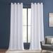 Mercer41 Toshiaki Lush Crush Velvet Curtains, Room Darkening Grommet Curtain (1 Panel) Velvet in White | 84 H x 50 W in | Wayfair