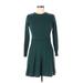 Shein Casual Dress - Fit & Flare: Teal Dresses - Women's Size 6