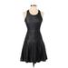 Rag & Bone Casual Dress - A-Line Halter Sleeveless: Black Print Dresses - Women's Size 0