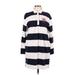 Tommy Hilfiger Casual Dress - Shift Collared Long sleeves: White Color Block Dresses - Women's Size Medium