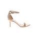 Sam Edelman Heels: Tan Print Shoes - Women's Size 8 1/2 - Open Toe