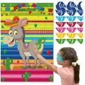 Pin The Tail On The Matkey Party Game T64.Mexican Birthday for Kids Party Decorations Carnival