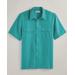 Blair Men's John Blair® Short-Sleeve Linen-Look Pilot Shirt - Green - 4XL