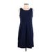 Gap Casual Dress - A-Line: Blue Solid Dresses - Women's Size 8