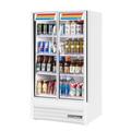 True TVM-30-HC~VM03 30" 2 Section Glass Door Merchandiser, (2) Left/Right Hinge Doors, White, 115v | True Refrigeration