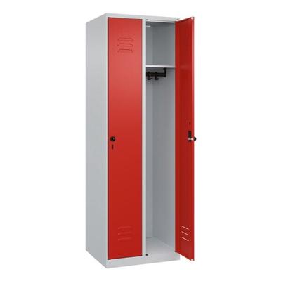 CP Spind »Classic PLUS Korpus lichtgrau« 2x1 Fächer rot, 60x185x50 cm Image