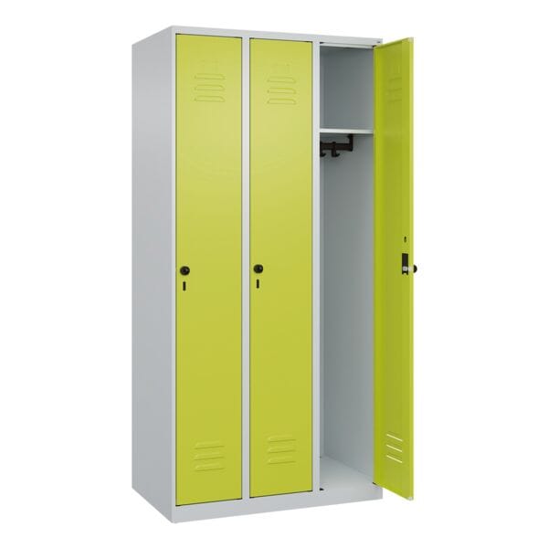 CP Spind »Classic PLUS Korpus lichtgrau« 3x1 Fächer grün, 90x185x50 cm