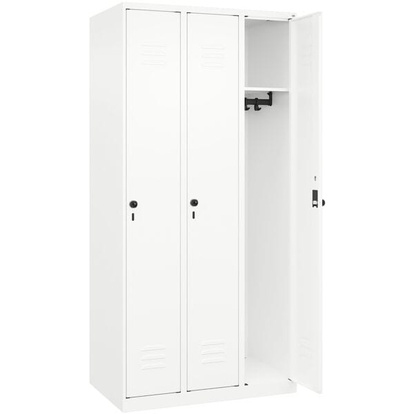 CP Spind »Classic PLUS Korpus weiß« 3x1 Fächer weiß, 90x185x50 cm