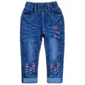 2-6 anni primavera autunno bambini Jeans ragazza Denim ricamato Jeans per bambini ragazza pantaloni