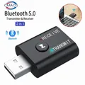 Adattatore Bluetooth wireless USB 2 In1 Trasmettitore Bluetooth 5.0 per computer TV Altoparlante portatile Adattatore per cuffie Ricevitore Bluetooth