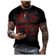 T-shirt da uomo con stampa 3D modello pentagramma creativo moda estiva bei vestiti sportivi a