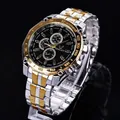 Herren uhren Quarz Silber-Gold Edelstahl Armbanduhr Herren uhr klassisches Kleid Business Relojes