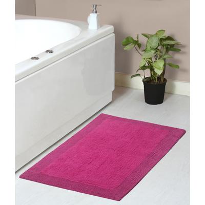Home Weavers Luxury Collection 100% Cotton Reversible Bathroom Washable Rug Soft and Absorbent bath Rug Non Slip