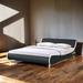 Queen Size Faux Leather Upholstered Platform Bed With Wood frame