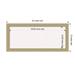 Champagne Teardrop Wood Framed White Corkboard Bulletin Board