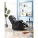 Soft Fabric Massage Rocker Recliner, Adjustable Manual Rocker Recliner Home Theater Massage Seating Pillow Top Armrest