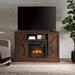 Farmhouse TV Stand with Fireplace Insert - Classic Entertainment Console for TVs up to 50'', Remote-Controlled Fireplace