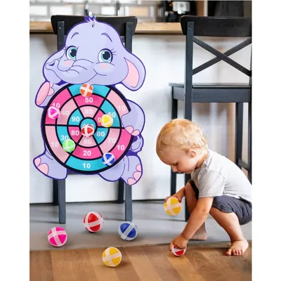 Kinder Cartoon Tier Darts cheibe klebrigen Ball, Kaninchen Familie interaktive pädagogische Image