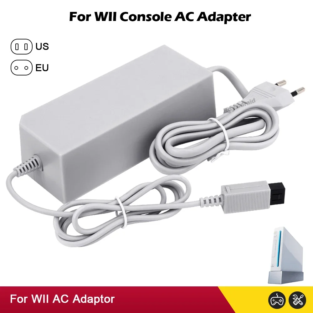 NEUE EU UNS Stecker Ersatz Wand AC Power Adapter Netzteil Kabel Für Wii Konsole AC Adapter Ersatz Ladegerät Für WII Host Image