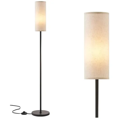 Stehlampe mit Fuß schalter 9w e27 Glühbirne Leinen Lese lampe dimmbar 3-Farben-Stehlampe für