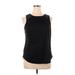 Danskin Now Active Tank Top: Black Polka Dots Activewear - Women's Size X-Large