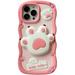 Kawaii Phone Cases for iPhone 11 Cute Cartoon Cat s Paw Phone Case 3D Funny Pink Cat Claws Phone Case for Women Girls Soft Silicone Shockproof Cover for iPhone 11