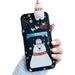 Christmas Case for iPhone 11 Cute Funny 3D Cartoon Santa Claus Design with Card Slot Soft TPU Ultra-Thin Anti-Fall Protective Case for Xmas (Polar Bear Black iPhone 11)