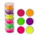 Xipoxipdo Cosmetic Art Set Nail Pigment Neon Powder Colors Makeup 6 Eyeshadow Tool Glitter