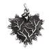Love Grows,'Handcrafted Sterling Silver Flame-Rimmed Heart Pendant'