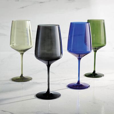 Set of 4 Assorted European Crystal Wine Glasses - Sunset - Frontgate