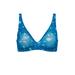 Plus Size Women's The Wireless Plunge - Mesh by CUUP in Floral Cyanotype (Size L A-C)