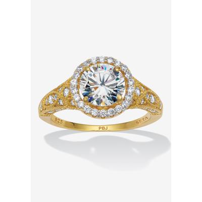 Women's 2.86 Tcw Round Cubic Zirconia Engagement Ring by PalmBeach Jewelry in Gold (Size 7)