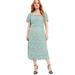Plus Size Women's Square-Neck Lace Jessica Dress by June+Vie in Antique Mint (Size 30/32)