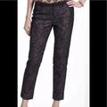 Anthropologie Pants & Jumpsuits | Anthropologie Pants Cartonnier Charlie Ankle Pants. Sz 8 | Color: Black/Blue | Size: 8