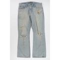 Levi's Jeans | Levis 527 Low Boot Cut Flairs 32 Light Wash Distressed Holes Jeans (34x31) 2007 | Color: Blue | Size: 32