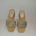 Jessica Simpson Shoes | Jessica Simpson Women's Platform Sandal Heeled Rell Natural 9m | Color: Brown/Cream | Size: 9