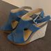 Michael Kors Shoes | Michael Kors Wedges | Color: Blue/Tan | Size: 7