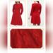 Nine West Dresses | Nine West, Red, Cable-Knit, Fit & Flare, Sweater Dress, Size Large, Nwot | Color: Red | Size: L