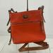 Dooney & Bourke Bags | Dooney & Bourke Designer Orange Brown Pebbled Leather Crossbody Bag Purse | Color: Brown/Orange | Size: Os
