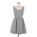Zara Basic Casual Dress - A-Line Scoop Neck Sleeveless: Gray Marled Dresses - Women's Size Medium