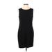 Apt. 9 Casual Dress - Sheath Crew Neck Sleeveless: Black Print Dresses - Women's Size 12