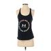 Under Armour Sleeveless T-Shirt: Black Graphic Tops - Women's Size Small