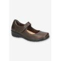 Extra Wide Width Women's Archer Casual Flat by Easy Street in Brown (Size 7 1/2 WW)