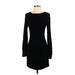 Express Casual Dress - Bodycon: Black Solid Dresses - Women's Size Small