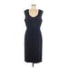 TAILORED by Rebecca Taylor Casual Dress - Sheath Scoop Neck Sleeveless: Blue Print Dresses - Women's Size 8