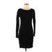 Pink Lily Casual Dress - Sheath: Black Solid Dresses - Women's Size Medium