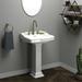 Barclay Stanford Vitreous China U-Shaped Pedestal Bathroom Sink w/ Overflow in White | Wayfair 3-876WH