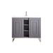 James Martin Vanities Alicante 40" Single Bathroom Vanity Set Solid Surface, Stainless Steel in Gray | 35.5 H x 39.5 W x 15.6 D in | Wayfair