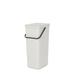 Brabantia Sort & Go Plastic Recycling Bin, 10.6 Gallon Plastic in Gray | 24.4 H x 10.6 W x 13.6 D in | Wayfair 8710755214424